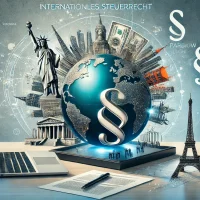 DALL·E 2024-06-26 18.21.21 - A professional scene depicting services related to international tax law ('internationales Steuerrecht'). The image features a modern office with a de